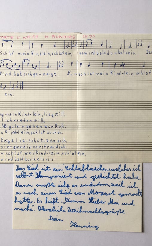 meine erste Komposition mit 9 Jahren